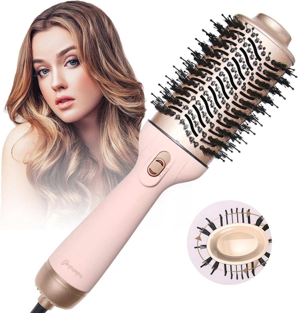 4-in-1 Warmeluchtborstel en Haardroger voor Alle Haartypes