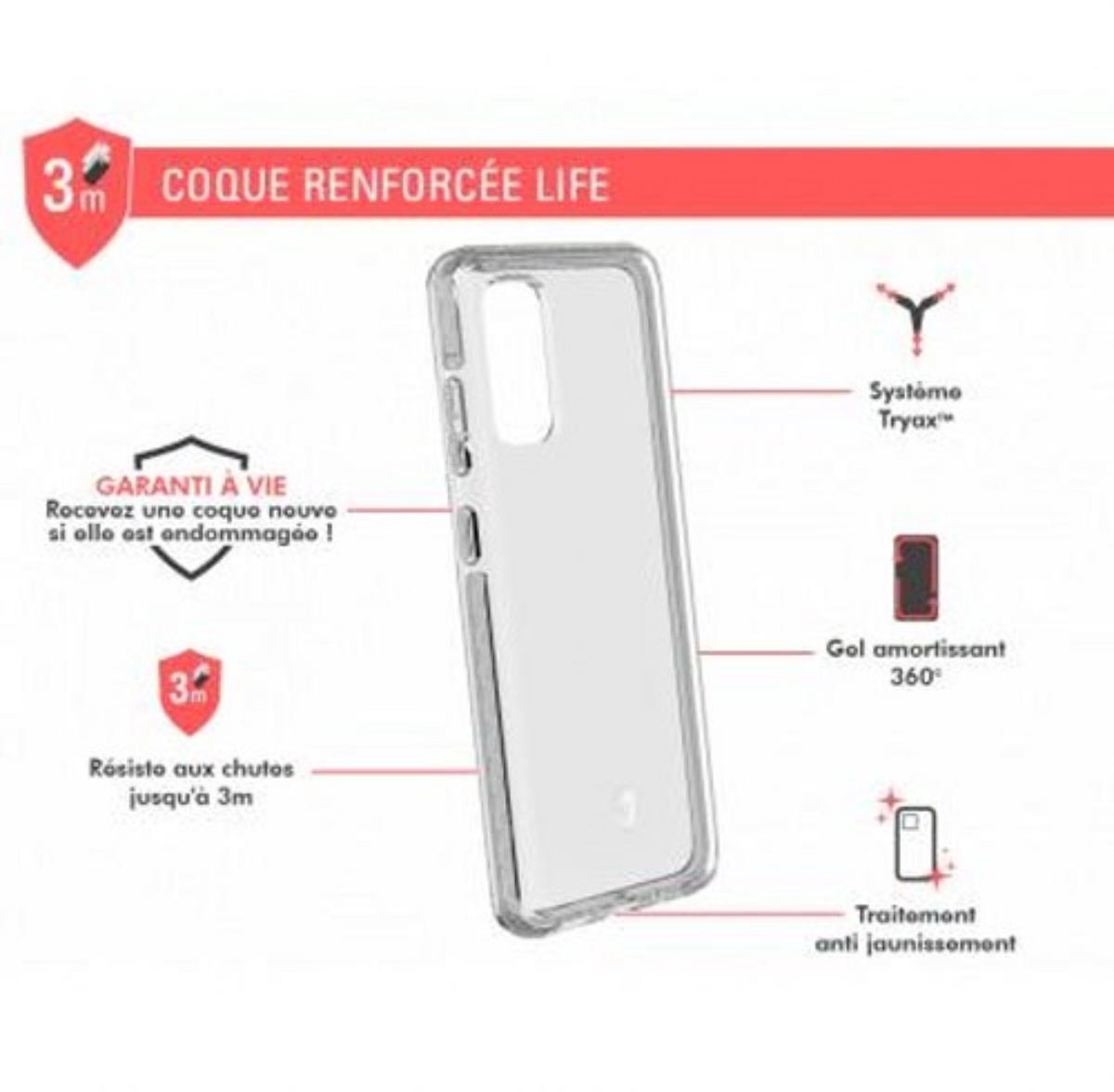 Force Case, Versterkte hoes Geschikt voor Samsung Galaxy S20 LIFE, Transparant