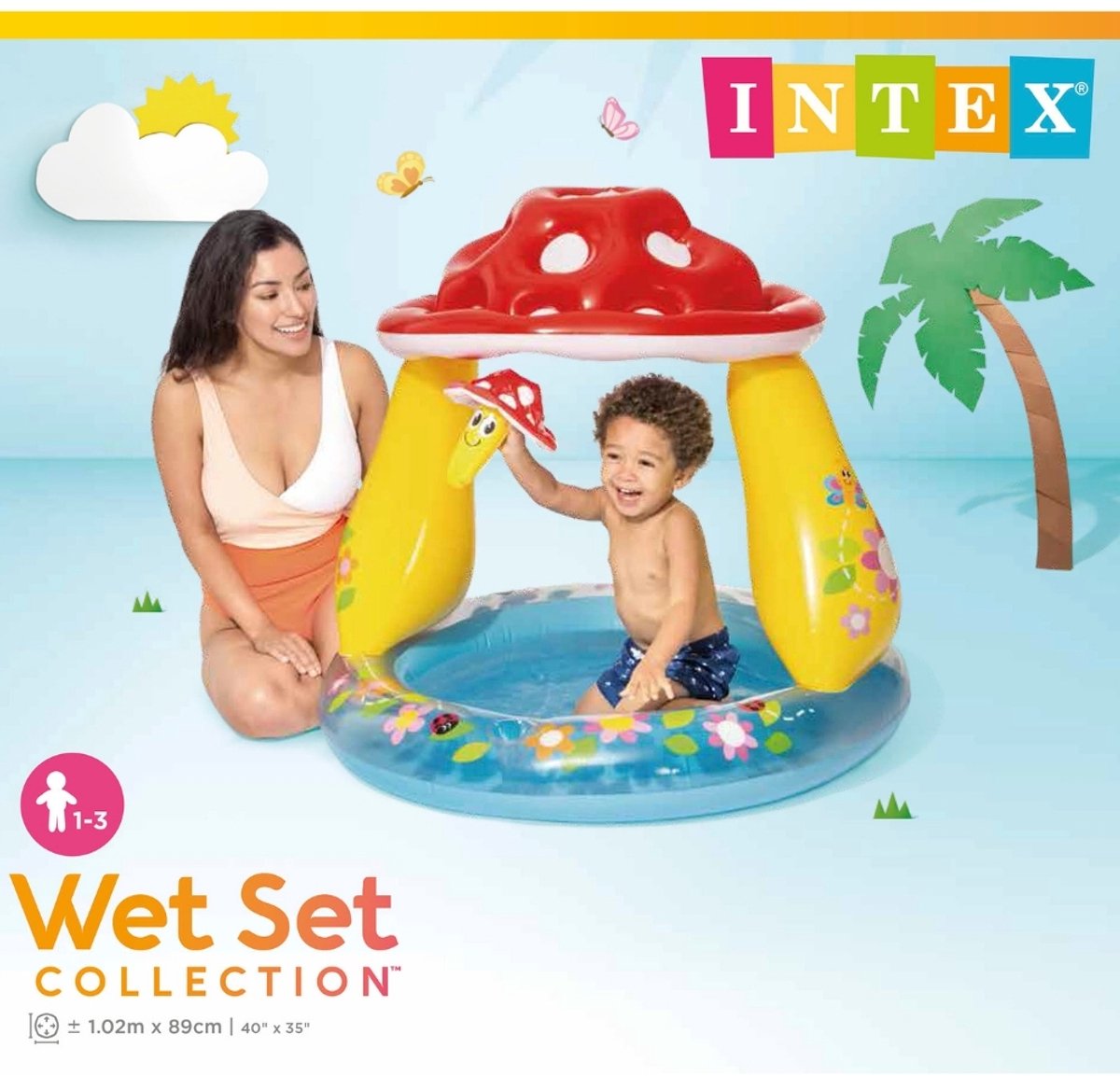 Intex Baby Opblaaszwembad Paddestoel- Ø 102 x 89 cm — afbeelding 10