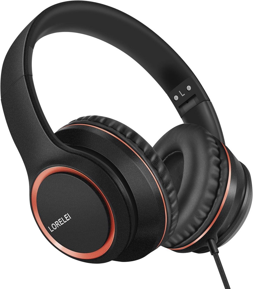 Over-Ear Bedrade Hoofdtelefoon met Microfoon - Lichtgewicht Opvouwbare Hoofdtelefoon voor Smartphone, Tablet en Computer