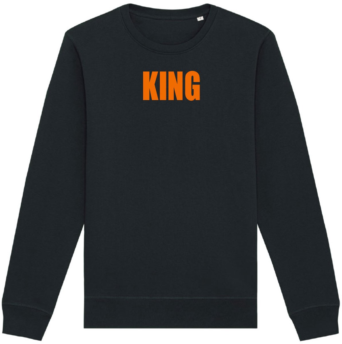 Sweater zwart 3XL - King - soBAD. - Koningsdag - Unisex - Oranje - Voetbal - Nederland