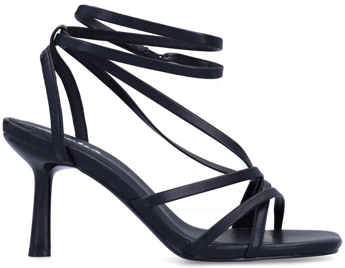 Sacha - Dames - Zwarte sandalen met hak - Maat 37