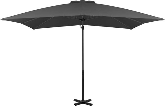 Tafelparasol Grijs Van WDMT - ø 60 X 56 Cm - Mini Parasol Balkon - Strandparasol - Parasol Met Voet Zweefparasol Parasols Schaduwdoek Verzwaarde Parasolvoet Grijs