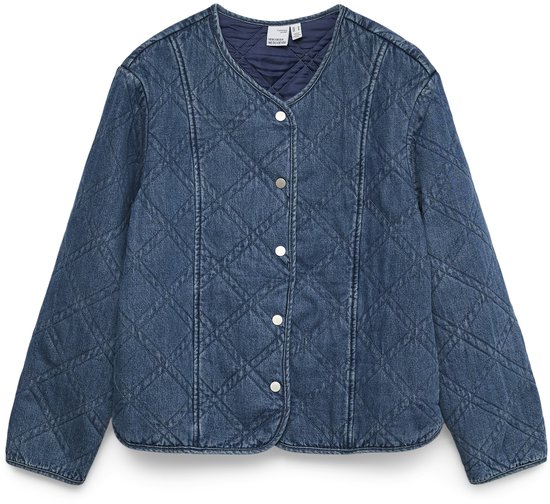 Veste Vero Moda Vmera Ls Quilted Dnm Jacket Si343 10339351 Medium Blue Denim Femmes Taille - L