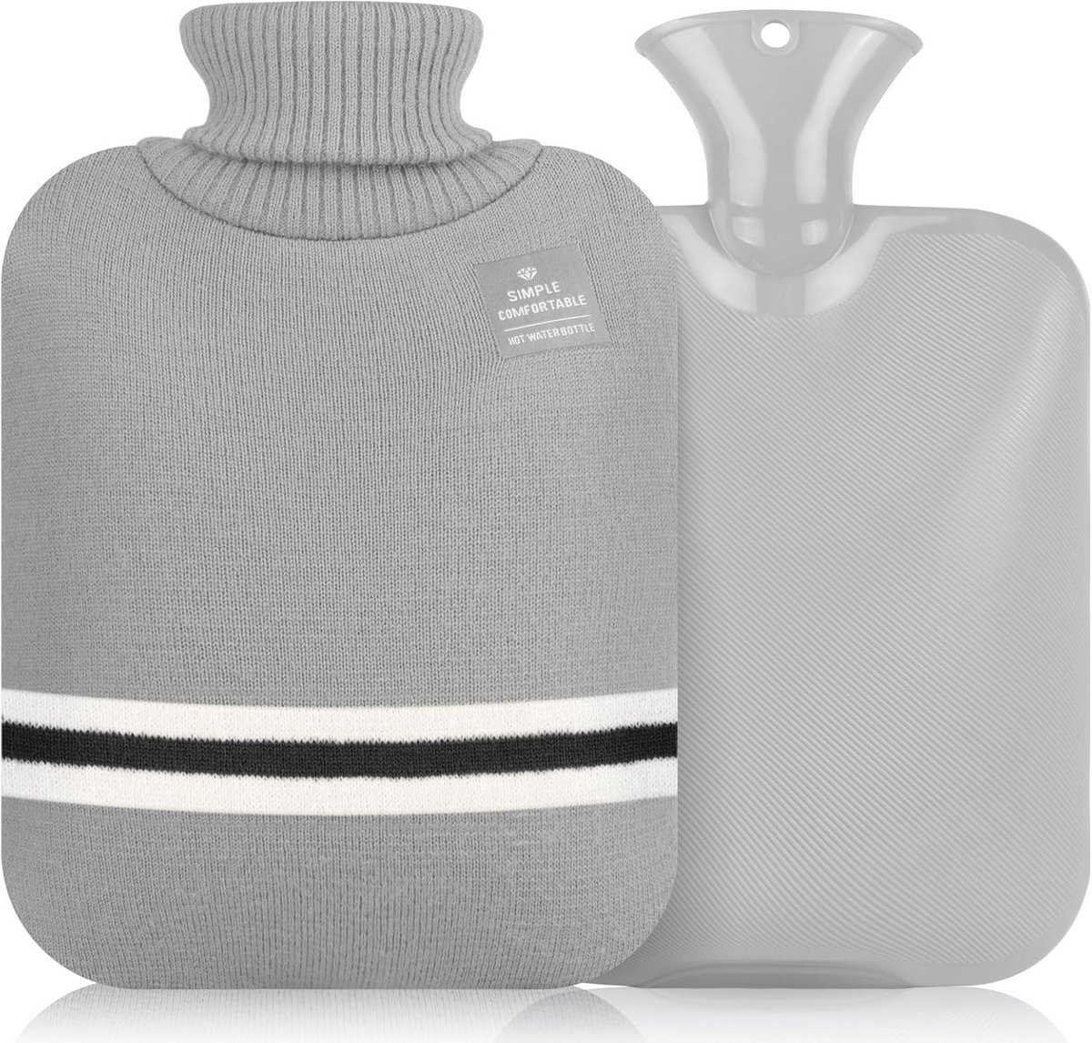 Warmwaterkruik 2L voor Pijnverlichting - Warm en Koud Kompres voor Nek, Schouders en Menstruatiekrampen - Voetenwarmer