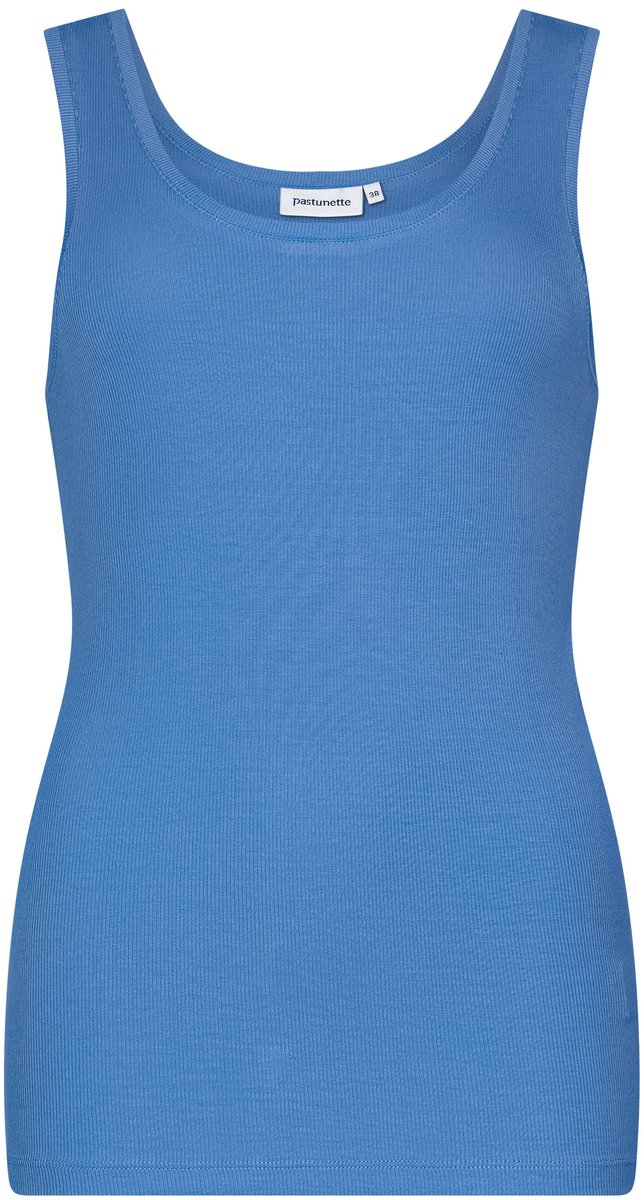 Pastunette Top Beach Basic - Viscose - Blauw - Ribstof - Maat 36