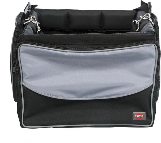 Trixie - Fietsmand voor aan Stuur - Nylon - Zwart/Grijs - 41X26X26 cm