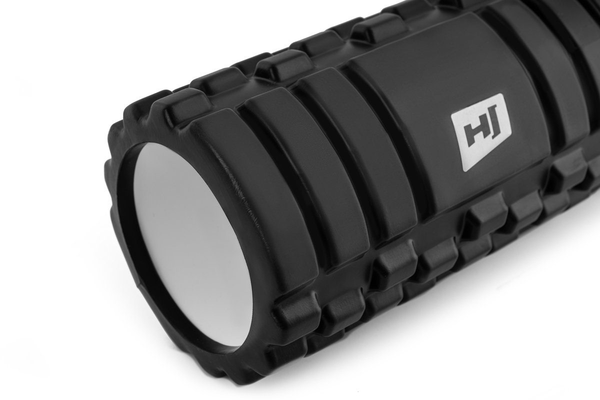 Hop-Sport Fasciarol HS-A045YG – Massage Foam Roller met Golfstructuur, 45x14 cm, Medium Hardheid voor Spierherstel (Zwart) thumbnail 2