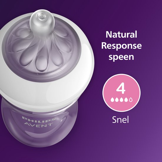 Philips Avent Natural Response Babyfles 330ml – Flow 4- 1 fles - SCY906/01