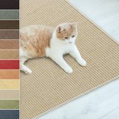 FLOORDIREKT Sisal Krabdeken - Ketting - Vervuilingsvrij & Bestendige Krabmat - Creme - 50 x 50 cm