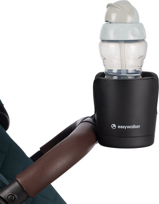 Easywalker Bekerhouder, Voor Easywalker kinderwagens en buggy's met Uniek Accessoiresysteem, Gemakkelijk te bevestigen en los te koppelen, Voor drinkflesjes - Zwart van Easywalker — afbeelding 2