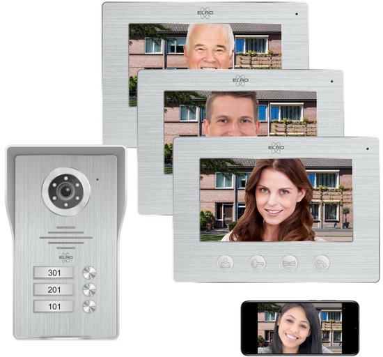 ELRO DV4000IP3 Wifi IP Video Deur Intercom met 1080P Camera - ELRO - €499,00