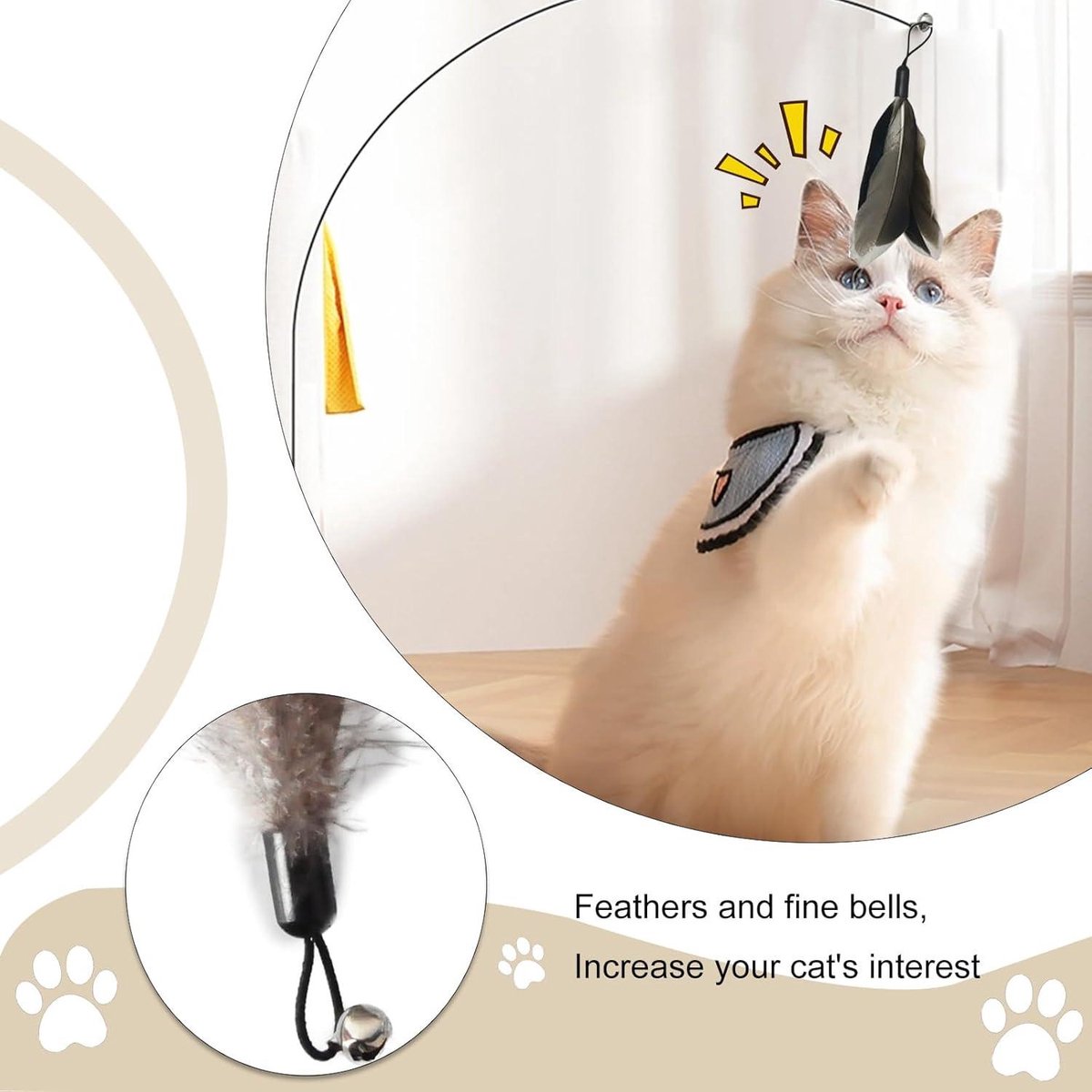 8-delige reserveveren voor kattenveer, vervanging voor interactief