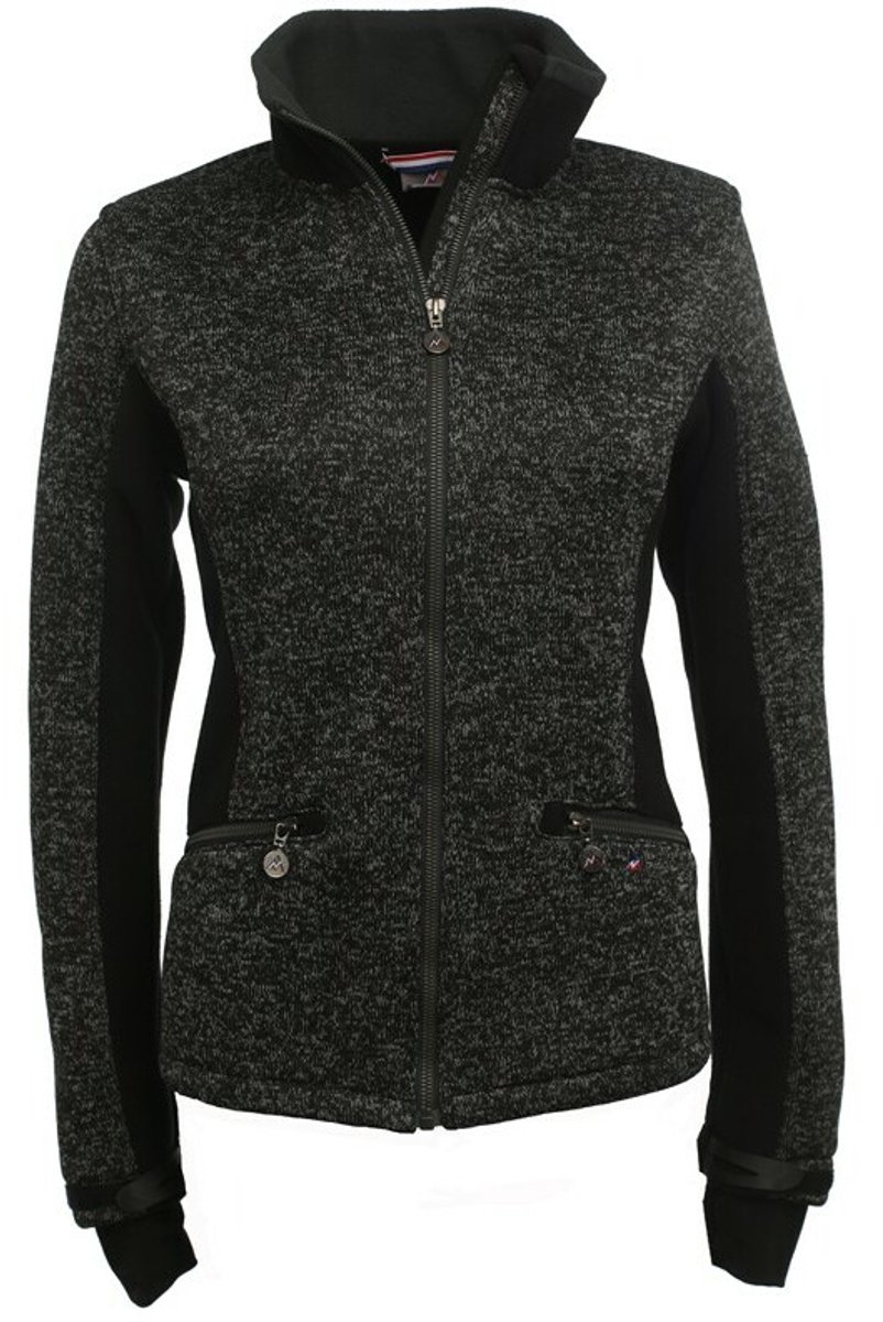 Dames fleecejack Peak Mountain chineAtmos Zwart