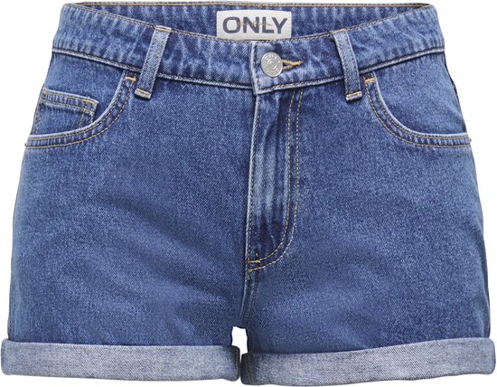 Only Pantalon Onlfinna Hw Fold Up Dnm Shorts Akm 15370697 Medium Blue Denim Femme Taille - S