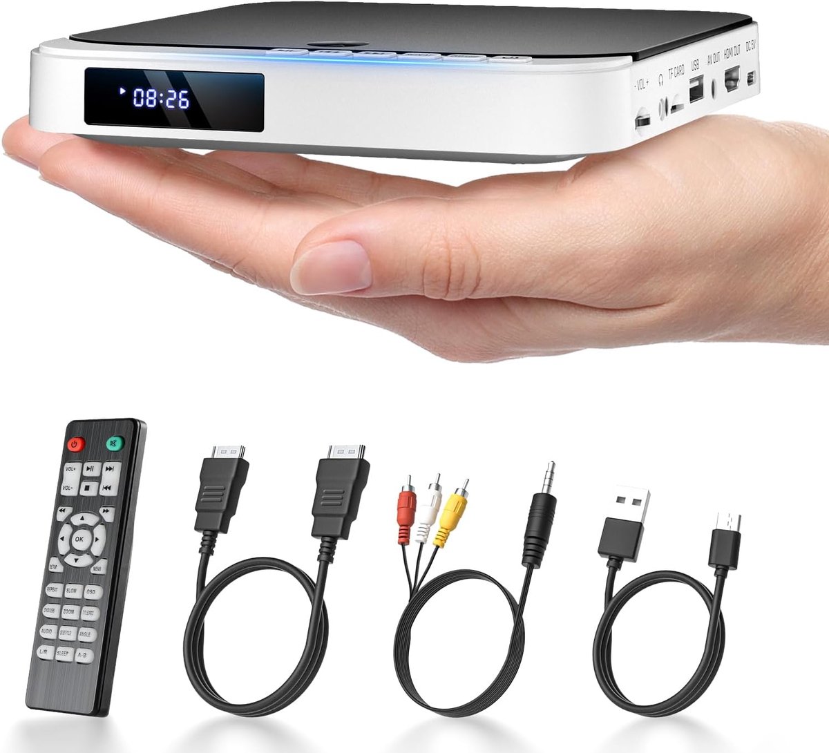 DVD Speler met HDMI - Blu Ray Spelers - Externe DVVD Speler -Wit