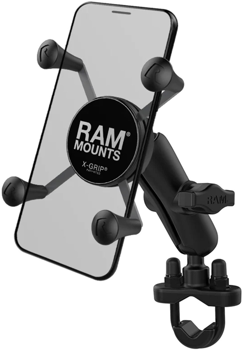 RAM Mounts X-Grip® U-Bolt Telefoonhouder Fiets / Scooter / Motor - Universeel - Klein - Zwart