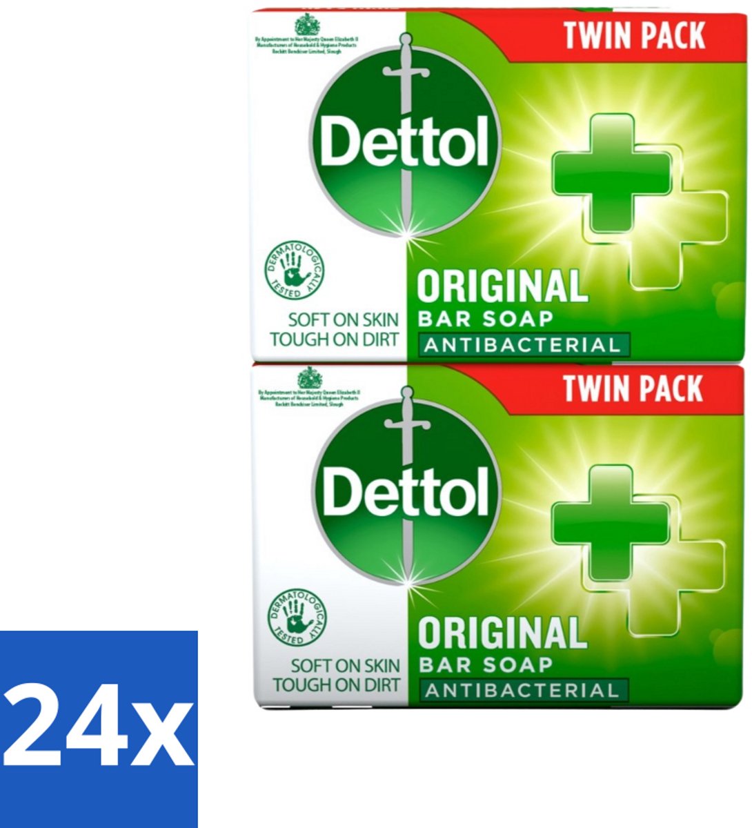 Dettol - Zeeptablet - Origineel - Antibacterieel - 2x 100g Zeeptabletten - Voordeelverpakking - 24 stuks