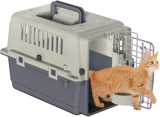 PawHut Hondenbox, Transportbox Voor Honden, Verblijfsbox, Voor Huisdieren, 2 Afsluitbare Deuren 98 X 60 X 65 5 Cm Bruin~1ss1pf281u000
