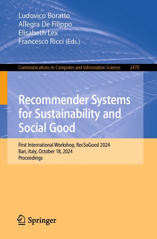 Springer Nature Proceedings Computer Science - Recommender S ... - cover