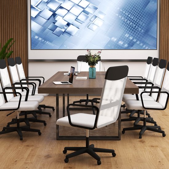 NAIZY Bureaustoel, ergonomische kantoorstoel, in hoogte