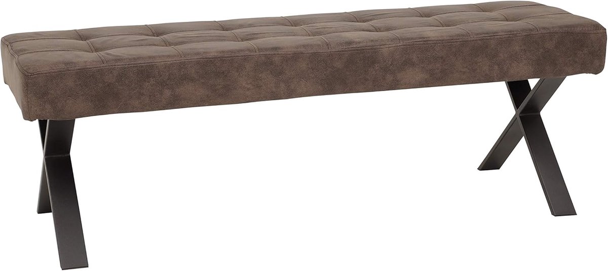 Ibenzoa® Vintage Sofakussen met Antraciet Metaal Frame - 140x45x48 cm