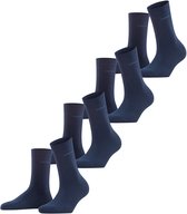 Esprit Solid 4-Pack huidvriendelijk slijtvast eenkleurig katoen multipack sokken dames blauw - maat 36-41