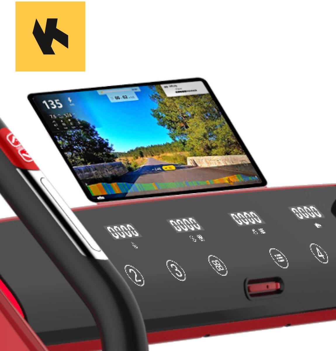 CARE CT-960 - Connected loopband - Maximale snelheid 14 km/u - 8 programma’s - Opvouwbaar - Gemotoriseerde helling tot max. 9% - Voor thuisgebruik - Rood thumbnail 6
