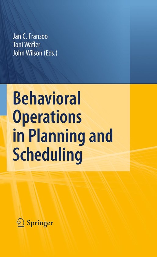Behavioral Operations in Planning and Scheduling - cover