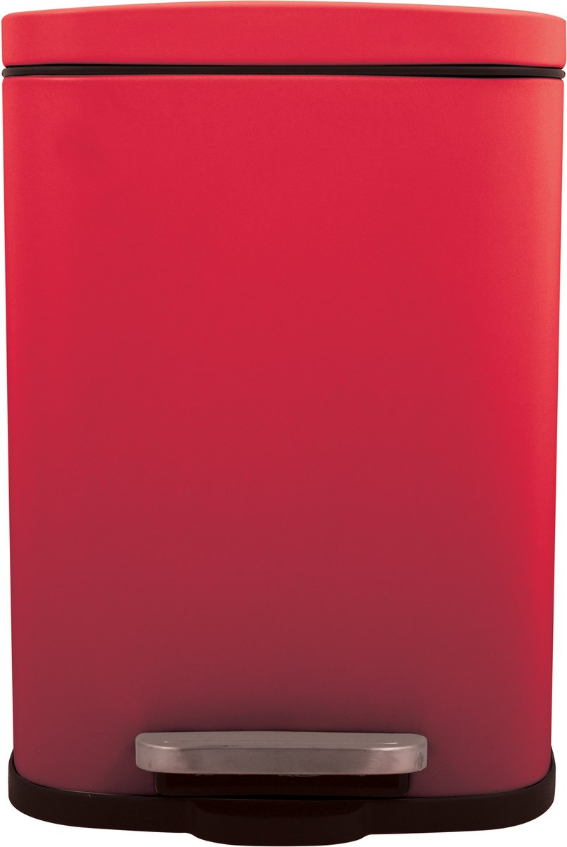 Goedkoopste Spirella Pedaalemmer Venice - rood - 5 liter - metaal - L21 x H30 cm - soft-close - toilet/badkamer