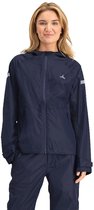 NOMAD® Premium Regenjas Dames | L | Dark Navy | Zeer Waterdicht 15.000 Waterkolom | Getapete Naden | Zeer Ademend 10.000 g/m² | Jas met Capuchon