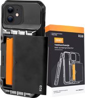 Étui R2B avec porte-cartes pour iPhone 16 Plus - 4 cartes - Protection d'écran - Housses de téléphone - Étui pour téléphone portable pour iPhone 16 Plus - Modèle Zeist