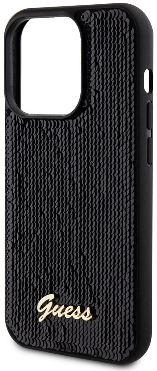 Guess Sequins Back Case - Geschikt voor Apple iPhone 14 Pro (6.1") - Zwart