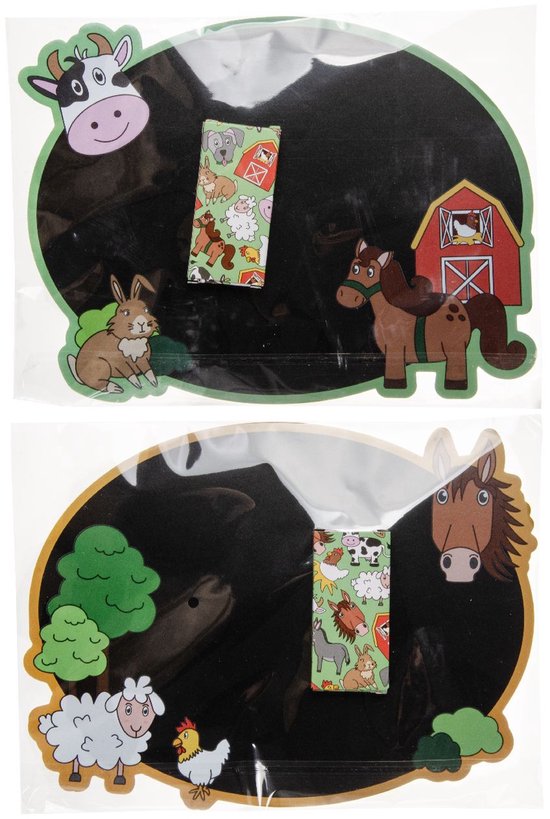 Tableau noir Duckiez avec Craie Animaux de la ferme - 24 pièces