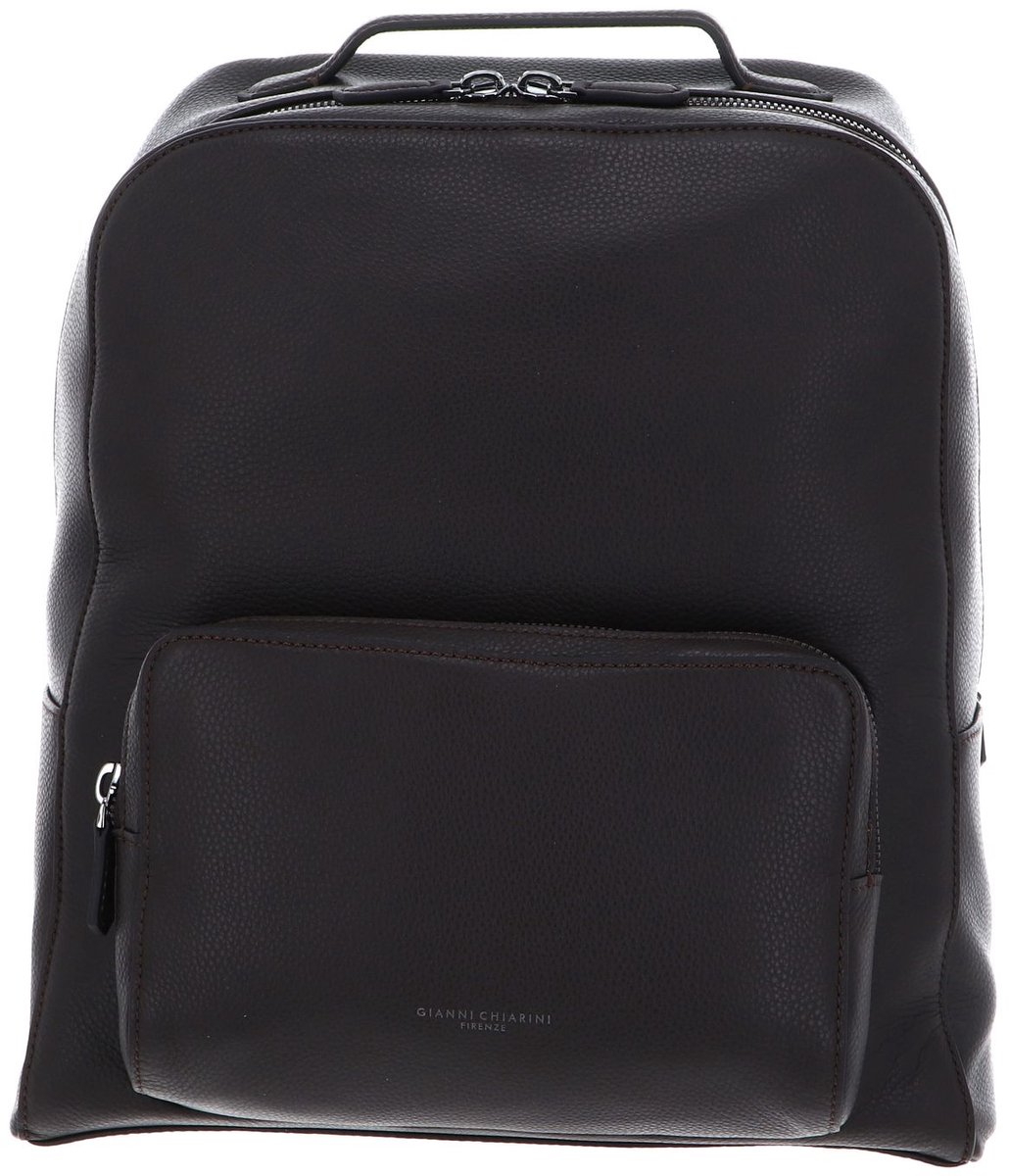 GIANNI CHIARINI Leren Rugzak met laptopvak Florence Backpack T.Moro Donkerbruin