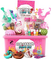 ZoeZo Design - Slijmkit Ice Cream - DIY Slijm Maken - Slijm Pakket voor Kinderen - Speelgoed Set - Slime - IJssalon - Creatief Speelgoed