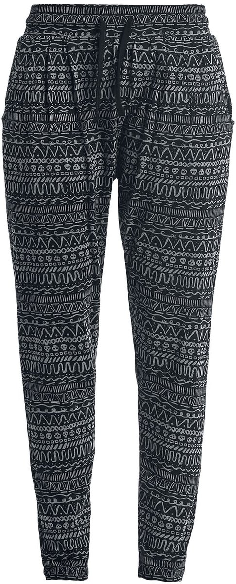 Full Volume Zwart-witte harembroek - Dames - 5XL
