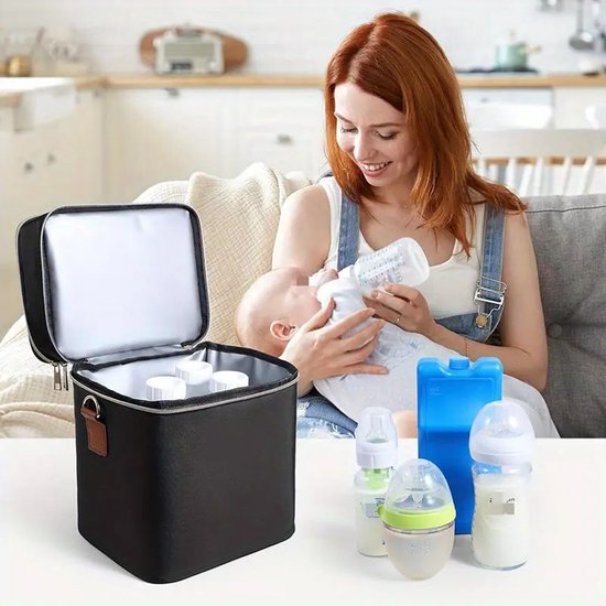 Dutchers.® Kolftas - Dubbel Geïsoleerd - Met Extra Opbergvak - 100% Lekvrij - Koeltas Borstvoeding - Kolftas Moedermelk - Koeltas Baby - Koeltas Kolf - Kolftas - Thermisch Geïsoleerd - Stijlvol & Praktisch - Gemakkelijk mee te nemen en op te bergen! van Dutchers — afbeelding 4