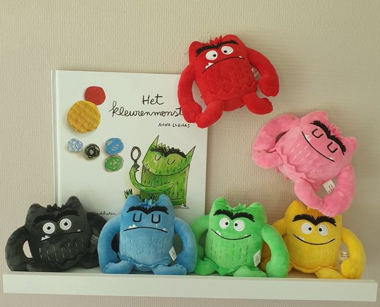 het Kleurenmonster knuffels zonder boek - set van 7 knuffels - knuffels kleurenmonster — afbeelding 2