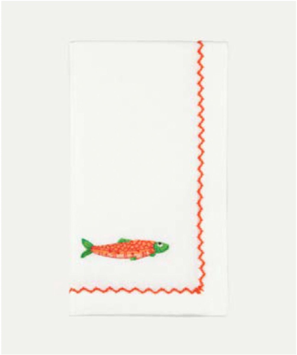 Mariaida Home - Servet Sardine Orange 42x42cm - Servetten