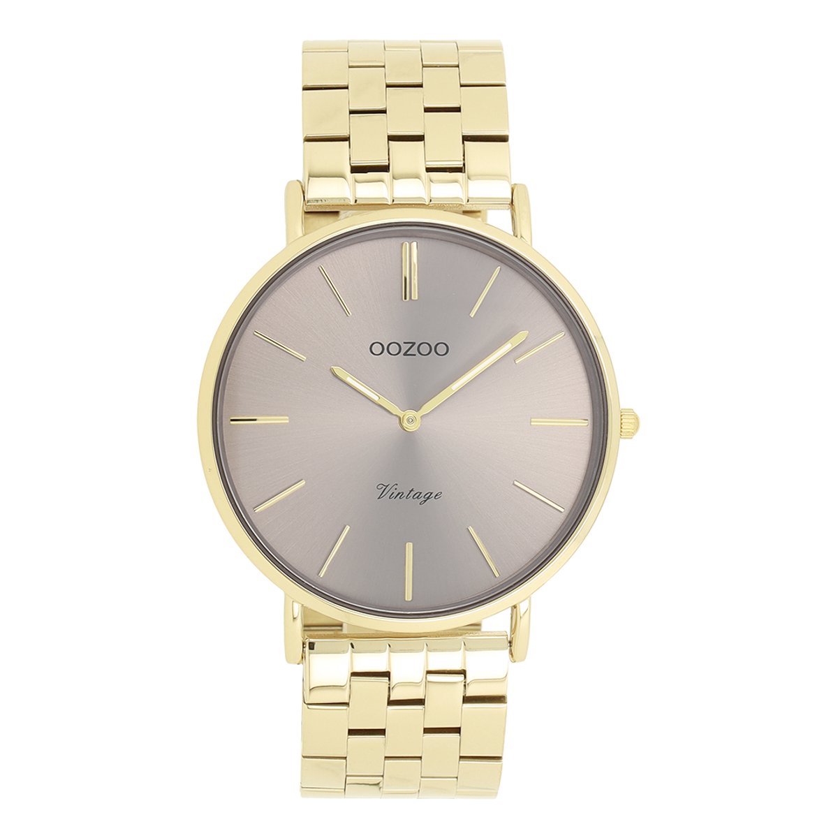 OOZOO Vintage series - Goudkleurige horloge met roestvrijstalen armband roestvrijstalen armband - C20403