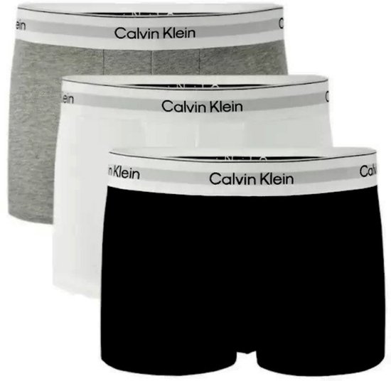 Calvin Klein Lot de 3 boxers taille basse pour homme - Zwart/ Grijs/ Wit - Taille L