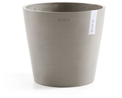 Ecopots Amsterdam 25 - Taupe - Ø25 x H22 cm - Ronde taupe bloempot