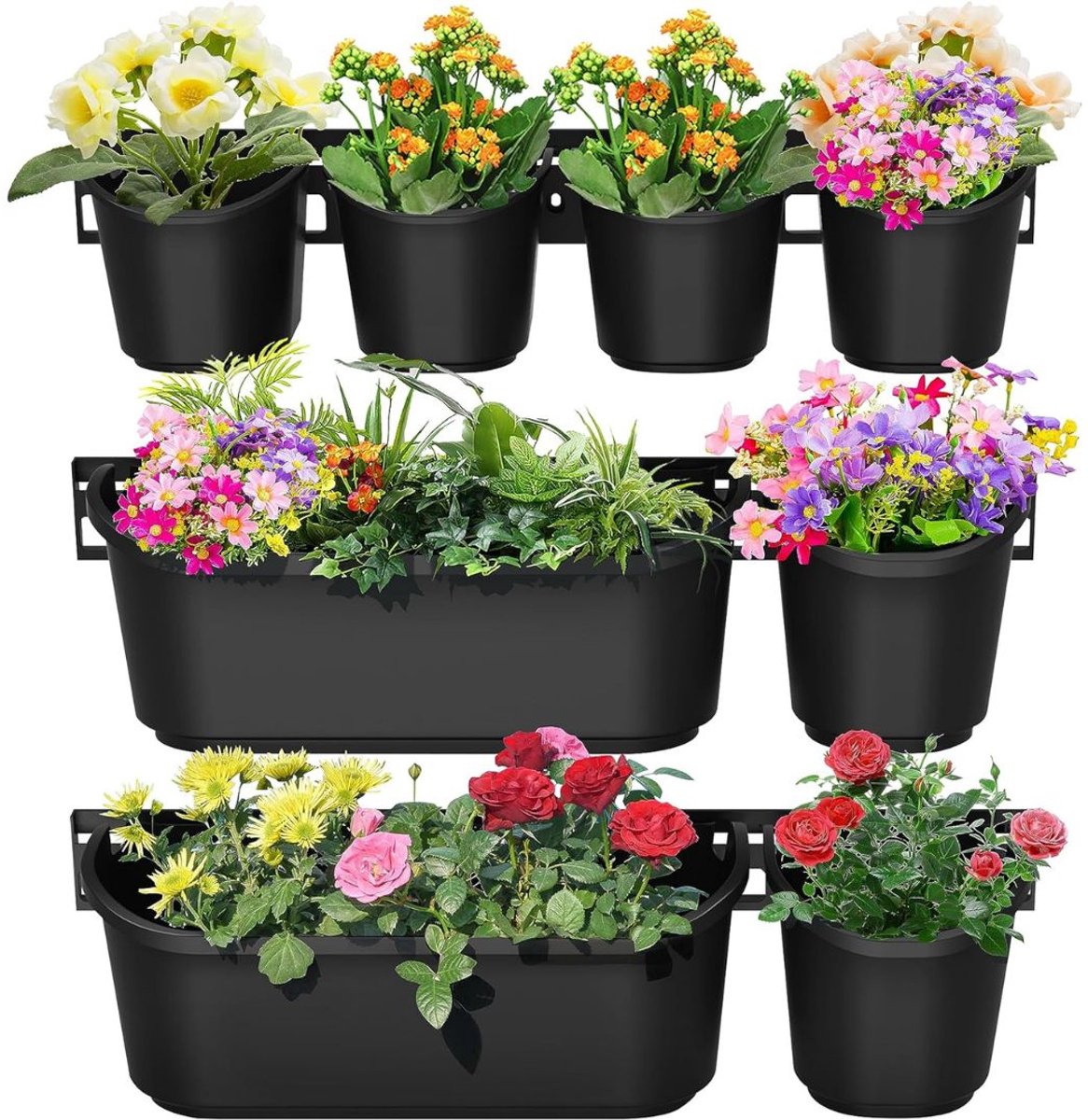 Zylo® Verticale Tuin met Watersysteem - Verticale Moestuin - Watersysteem - Zwart - ‎20cm x 60cm x 80cm