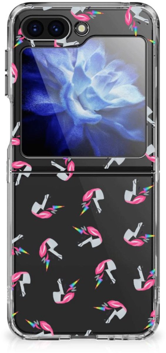 TPU bumper voor Samsung Galaxy Z Flip 6 Unicorns