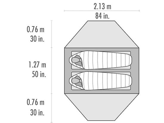 MSR Elixir 2 V2 tent - koepeltent 2 persoons - lichtgewicht - groen
