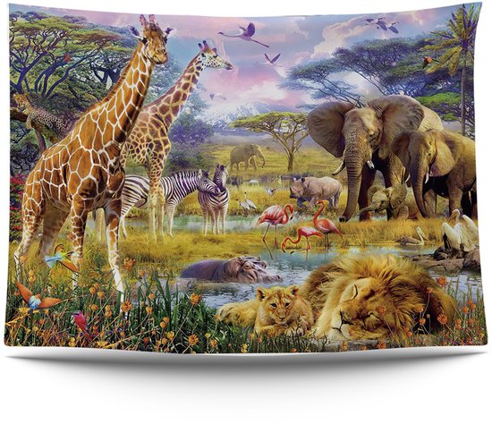 Poes Natuur Poezen In Poezenmand - Wandkleed - 200x150 Cm Groot Wandtapijt Tuinposter Tapestry