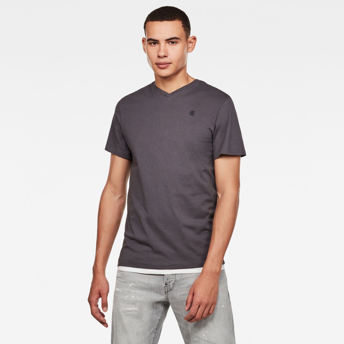 G-Star Base-s v t ss Heren T-shirts Lt Shadow
