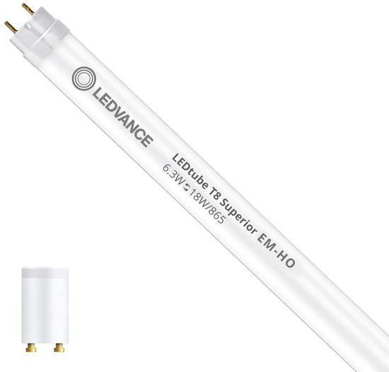 Osram LED Röhre T8 SubstiTUBE Value – 8W, 800lm, 865 Tageslichtweiß, 60 Cm, Ersatz Für 18W, HF