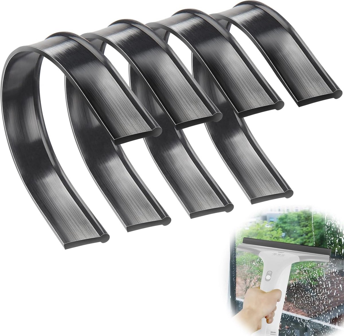 Rubberen Lip Trekkerset voor Douche en Ramen - 4 Stuks, 280 mm